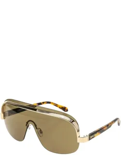 Sunglasses Shield Rimless, Frame And Grey Lens