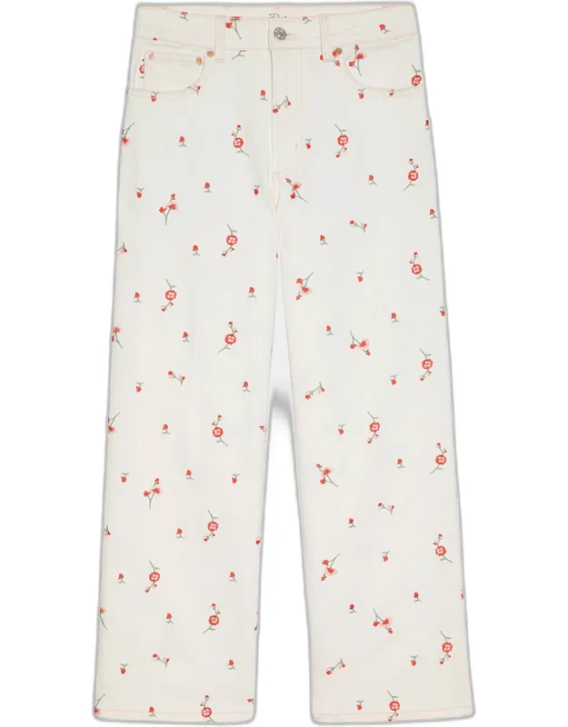 Floral Crop Jeans
