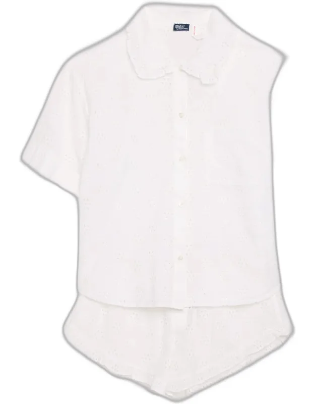 Eyelet-embroidered Cotton Pajama Set