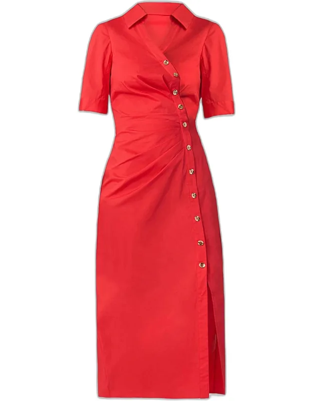 Emmett Stretch Cotton Midi Shirtdress