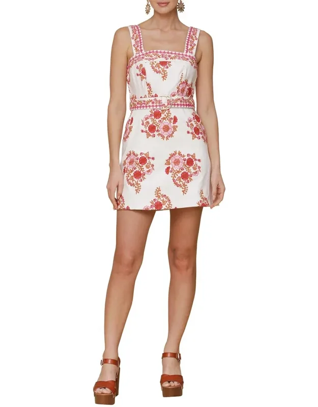 Embroidered Mini Dress