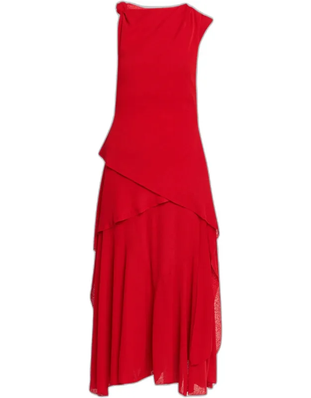 Draped Midi Dress