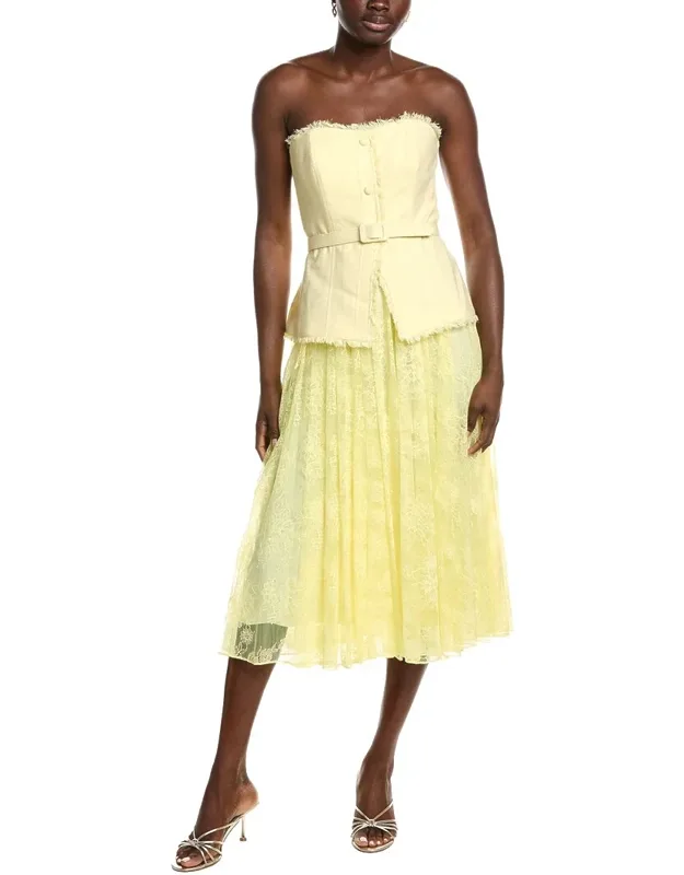 Tweed Lace Combo Cocktail Dress