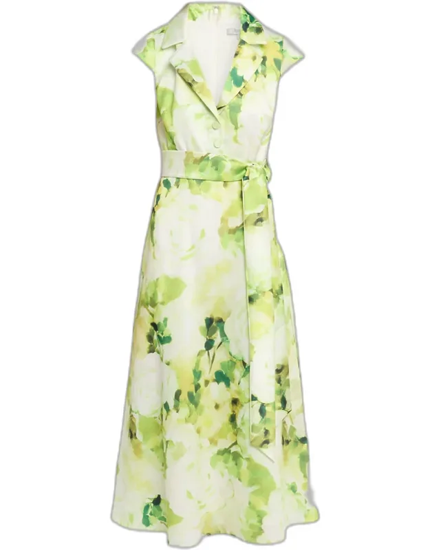 Floral-print Midi Dress