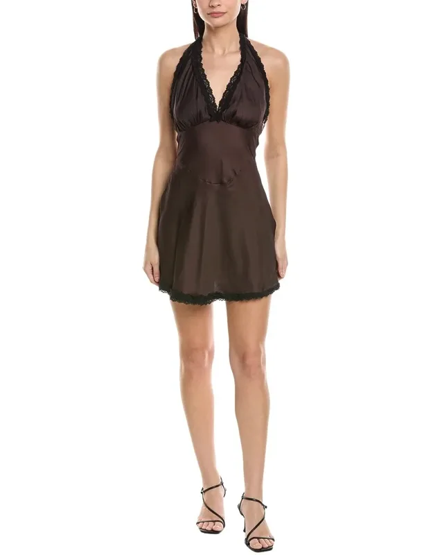 Halter Lace Mini Dress