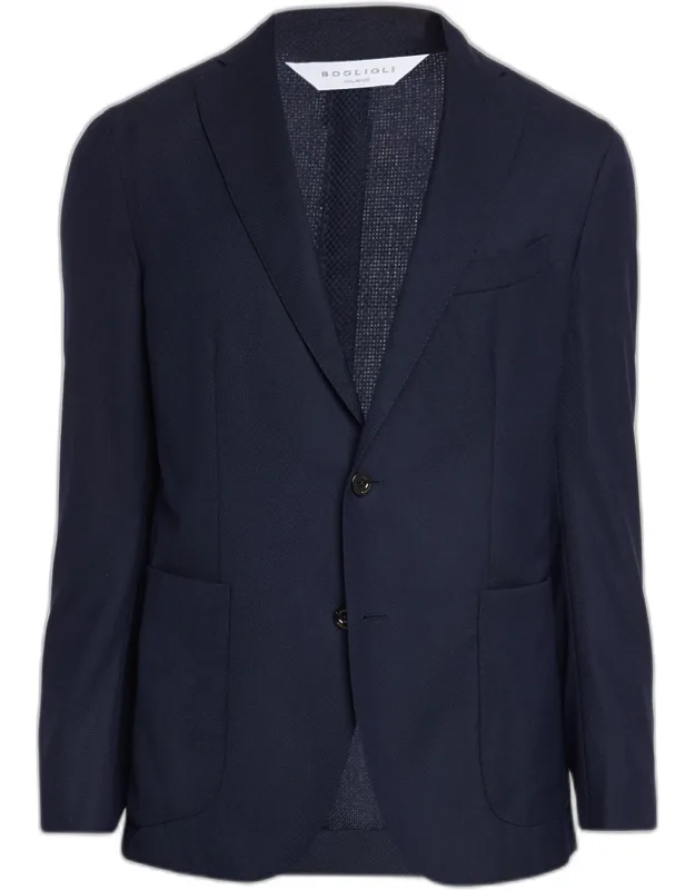 Wool Hopsack Blazer