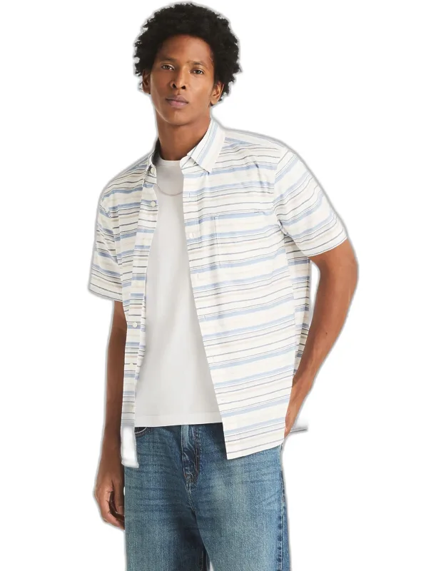 Striped Oxford Short-sleeve Shirt