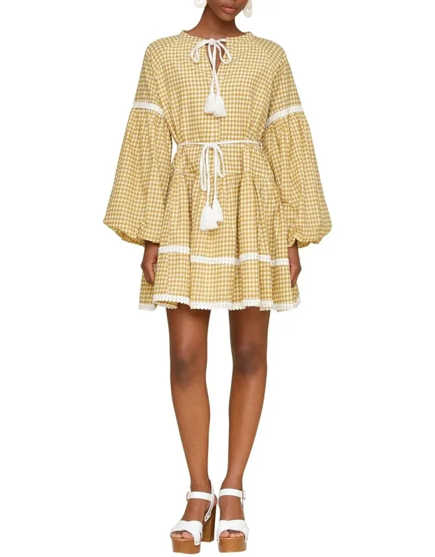 Printed Mini Prairie Dress