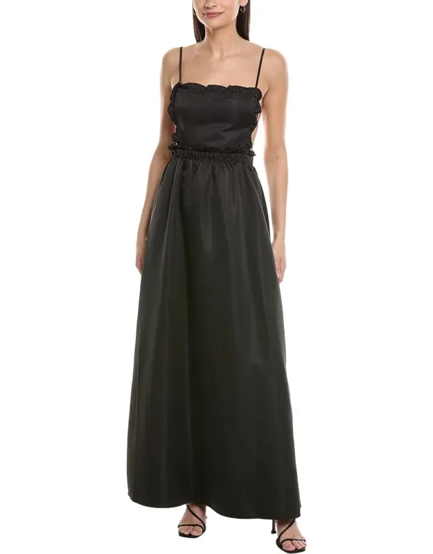 Ruffle Bib Maxi Dress