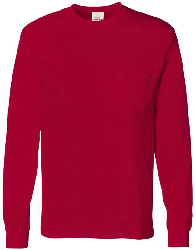 Authentic Long Sleeve Pocket T-shirt