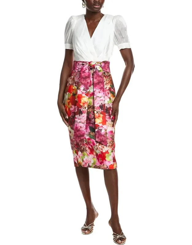 Mock Floral Skirt Dress