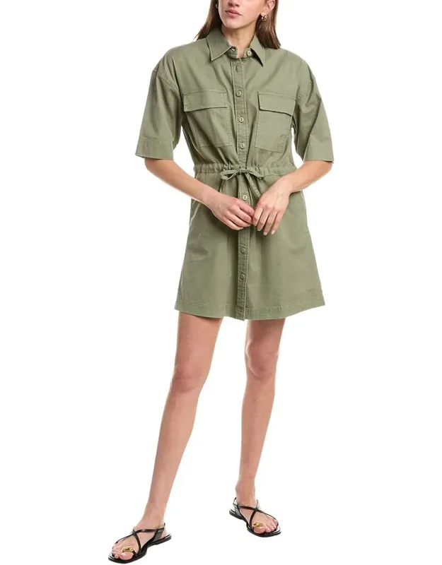 Utility Twill Mini Shirtdress