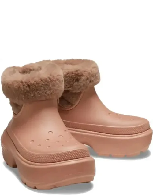 Stomp Lined Boots With Cork Lug Sole