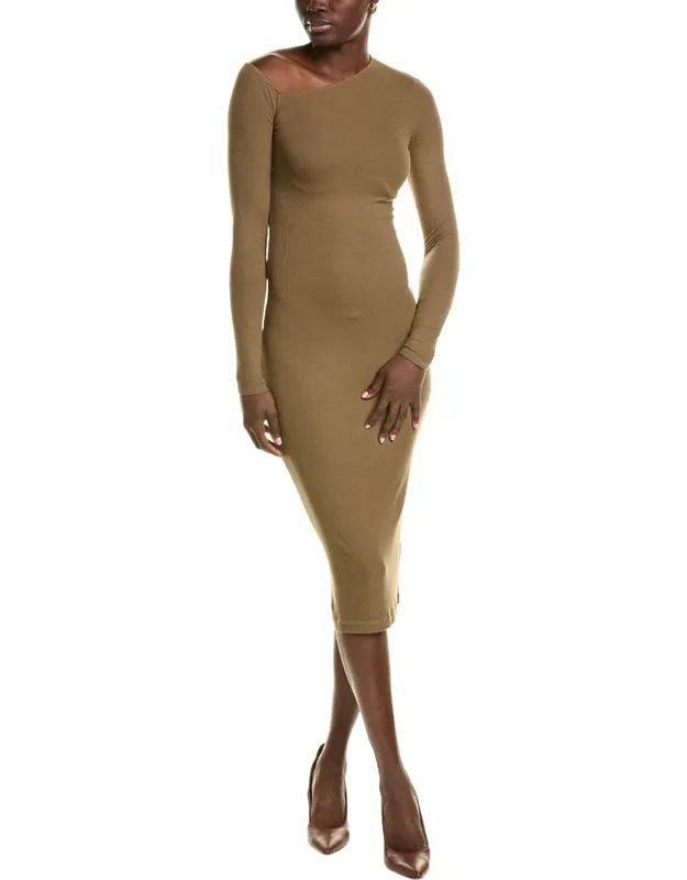 Angled Silk-blend Midi Dress