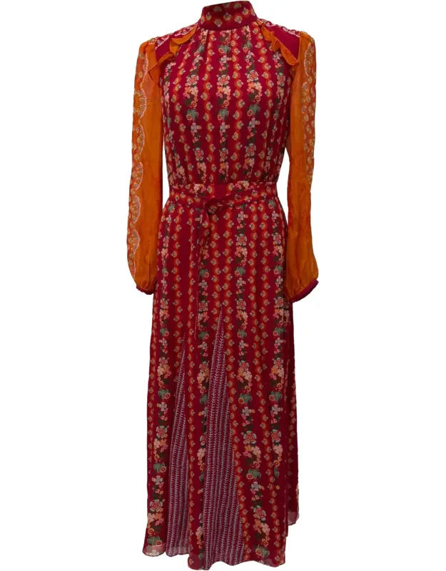 Jacqui-b Printed Maxi Dress