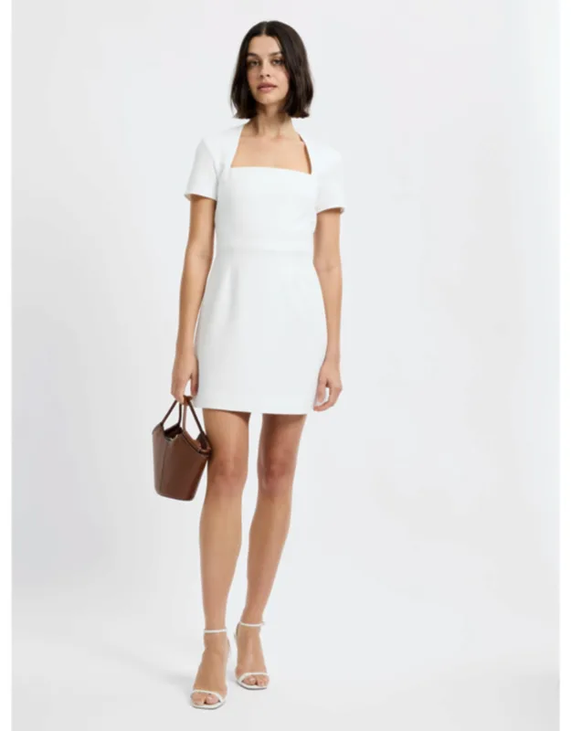 Whisper Square Neck Short Sleeve Mini Dress