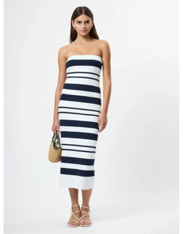 Knit Strapless Midi Dress