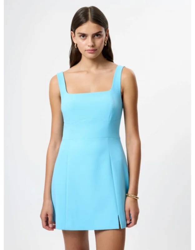 Twill Slit Mini Dress