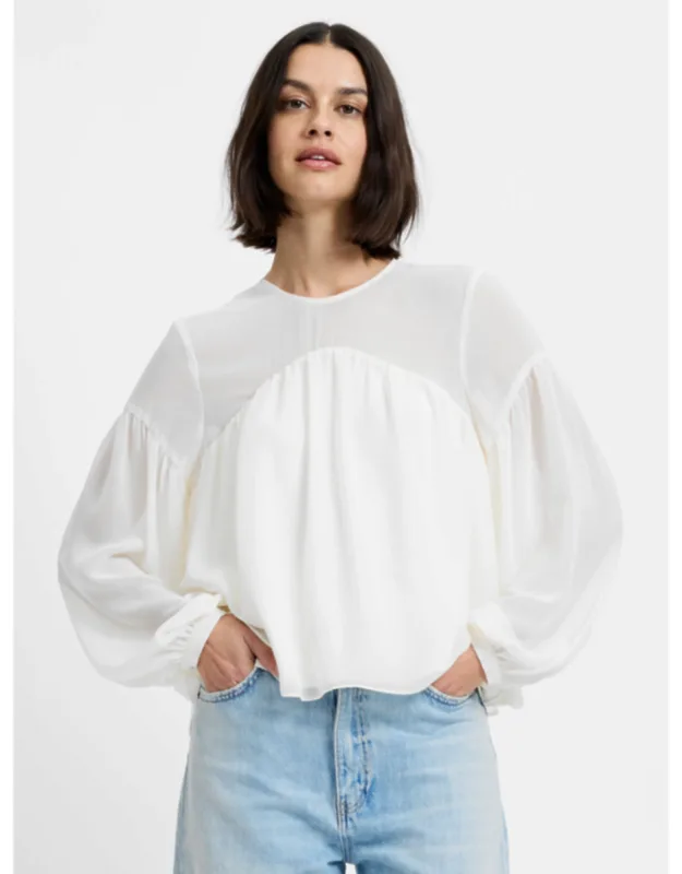 Marina Silky Curved Yoke Blouse