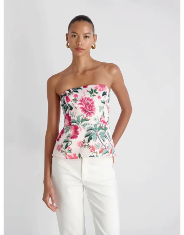 Satin Strapless Top