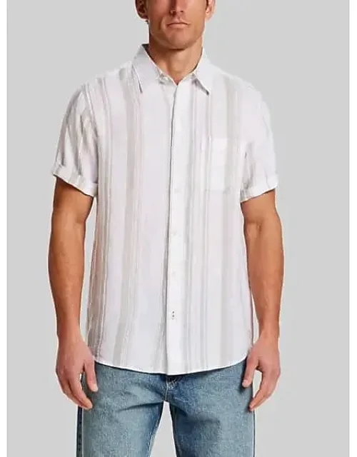 Regular Fit Solid Linen Woven Short Sleeve Shirt