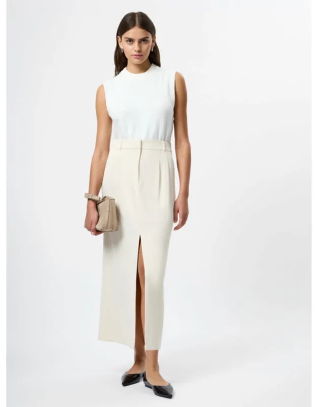 Suiting Slit Midi Skirt