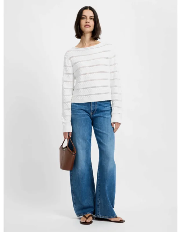 Crochet Stripe Pullover