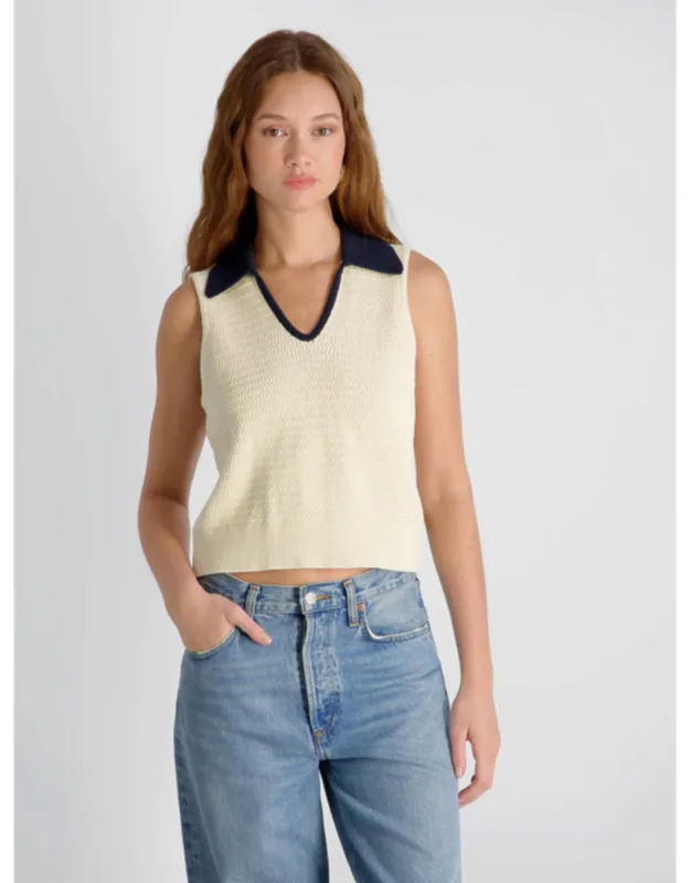 Contrast Knit Top
