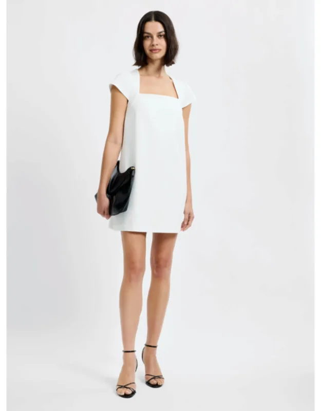 Whisper Square Neck Cap Sleeve Mini Dress