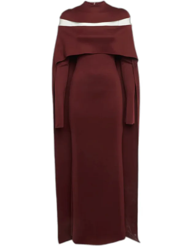 Knit Nehru Cape Maxi Dress