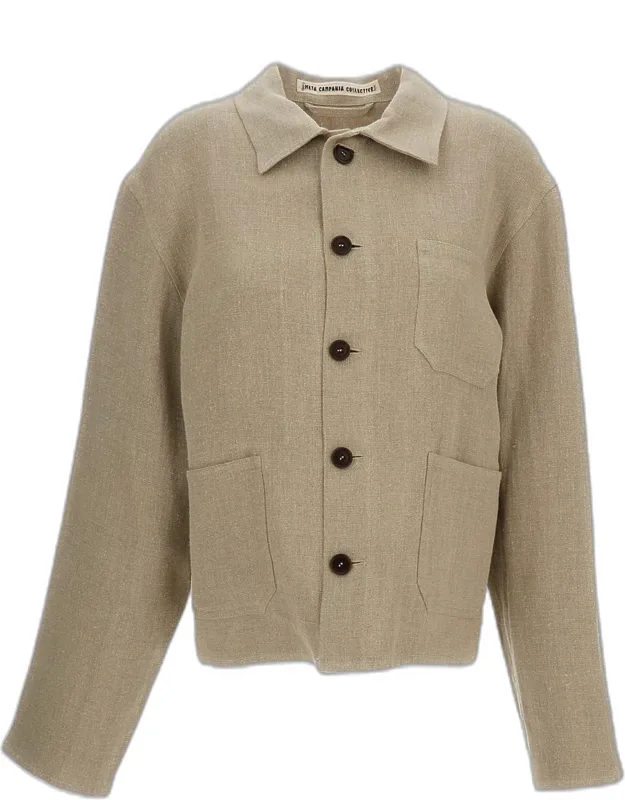 Workwear Jacket In Linen