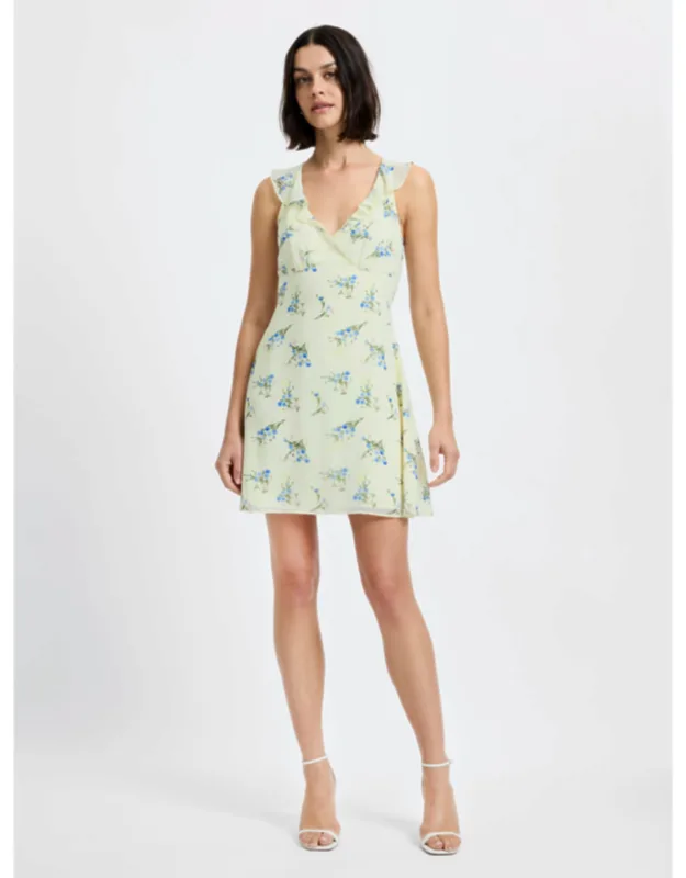 Silky Fleur Mini Dress