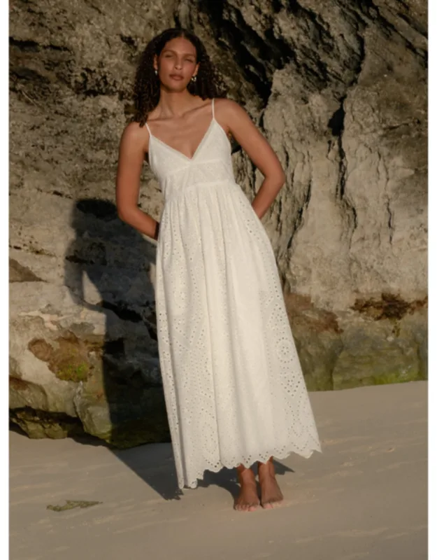 Cotton Eyelet Maxi Dress