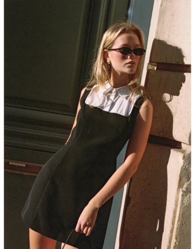 Crepe Sleeveless Mini Dress