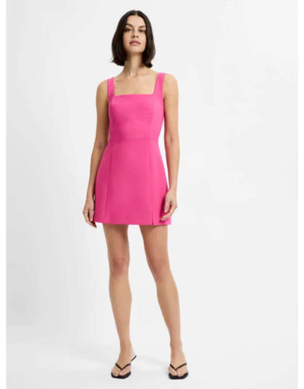 Twill Slit Mini Dress