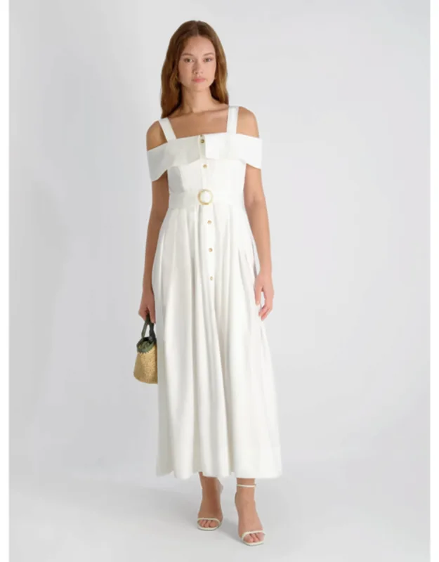 Fluid Rayon Midi Dress
