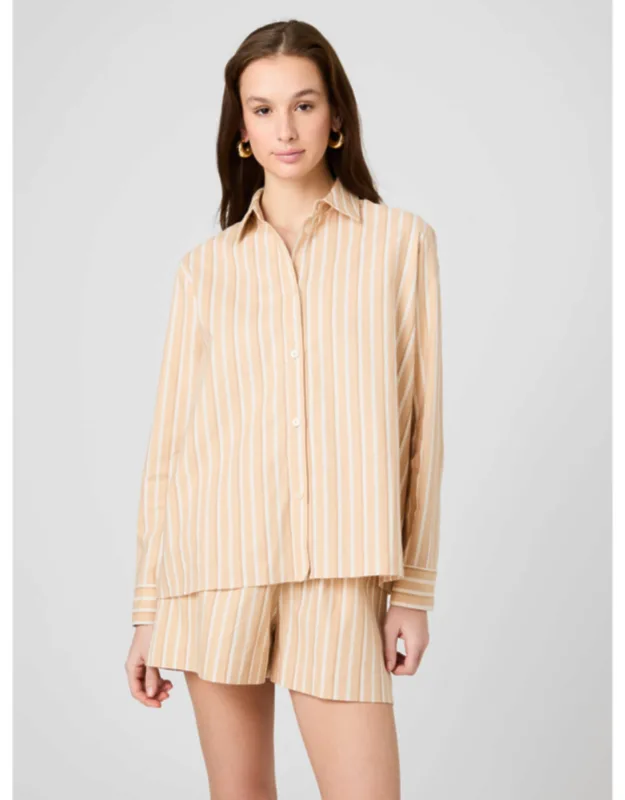 Aspen Linen Sandlot Stripe Button Down Shirt