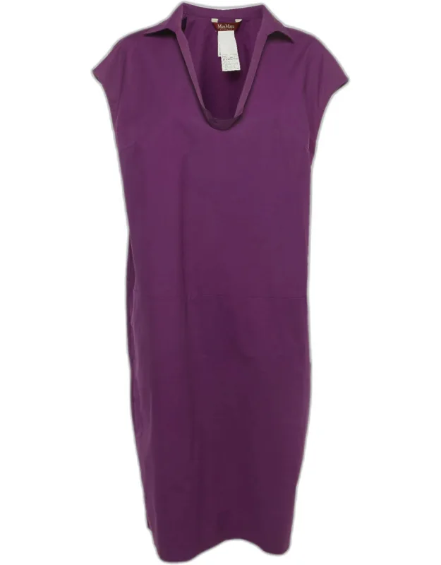 Stretch Cotton Sleeveless Midi Dress