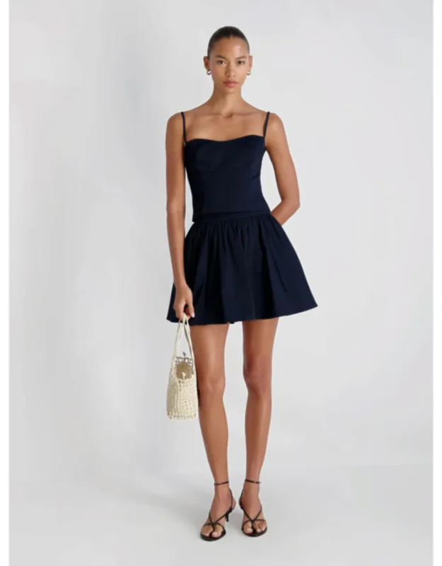 Cotton Sateen Mini Skirt