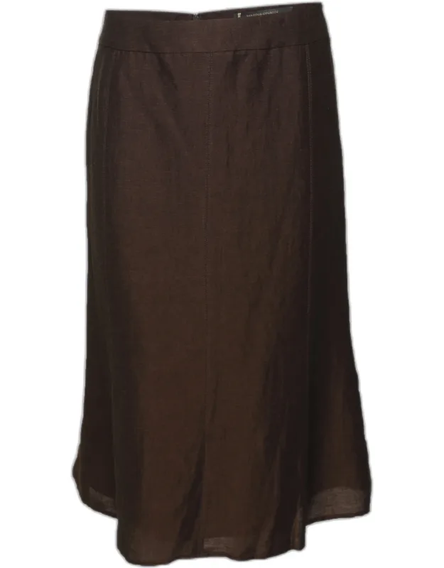 Linen Blend Maxi Skirt