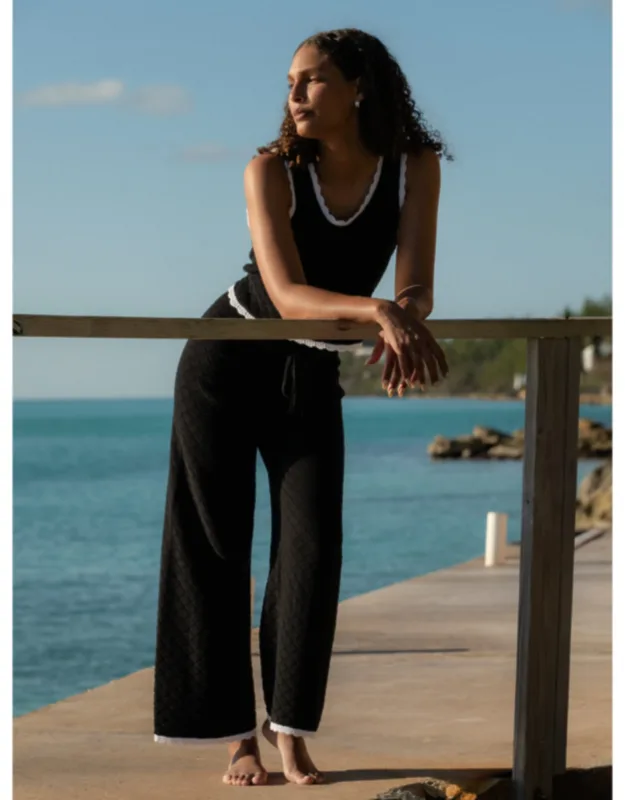 Teddy Diamond Knit Crop Pants
