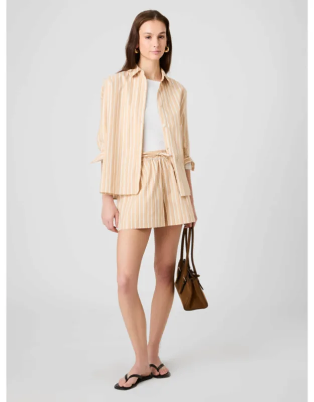 Linen Sandlot Stripe Shorts