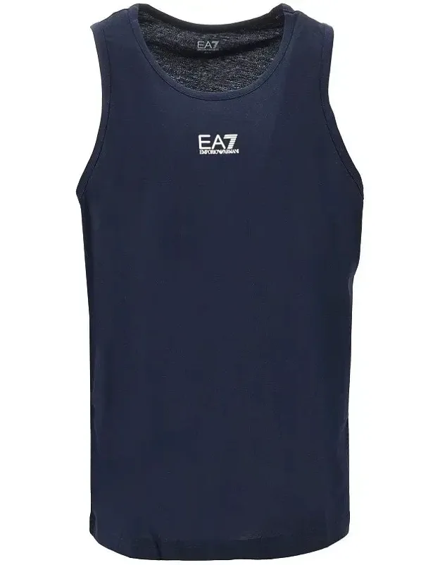 Cotton Tank Top With Logo Print