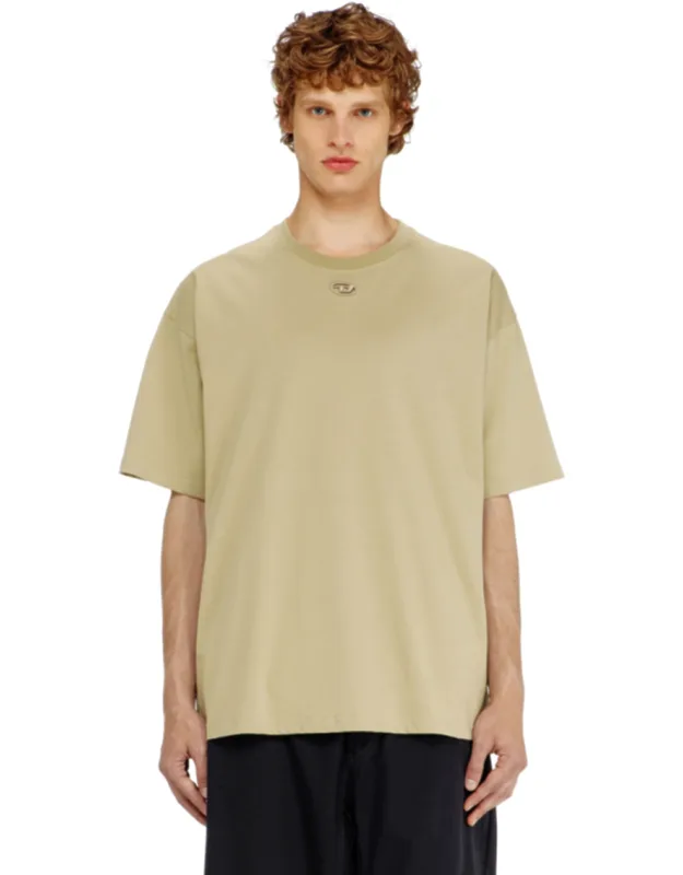 Relaxed Cotton T-shirt With Oval D Embroidery