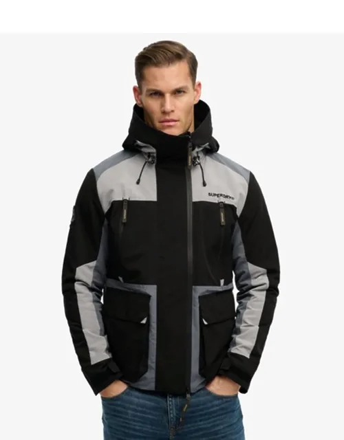 Hooded Colour Block Windbreaker Jacket