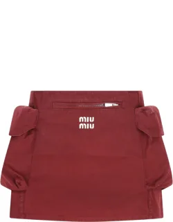 Front Logo Pockets Skirt