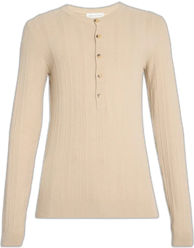 Viscose-blend Henley Shirt