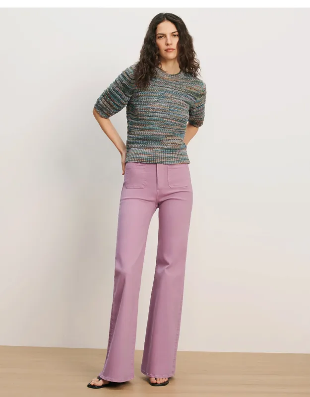 Patch-pocket Flare Jeans