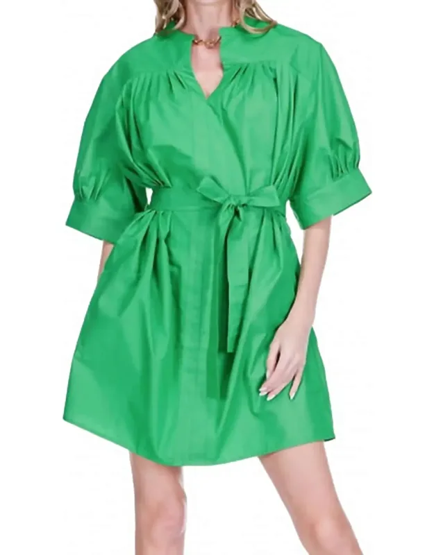 Pleated Over Mini Dress