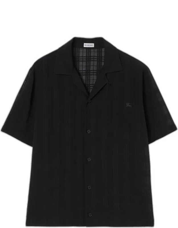 Hugh Sheer Cotton Check Camp Shirt